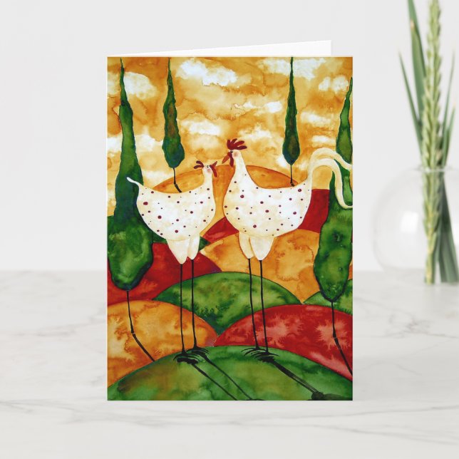 Thank You Greeting Card - Tuscan Rooster (Front)