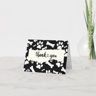 THANK YOU greetings card for vet or pet lover