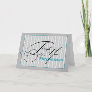 thank you groomsman card