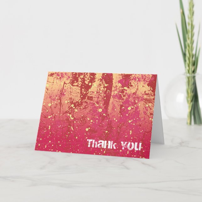 Thank You Grunge Urban Sunrise Card (Front)