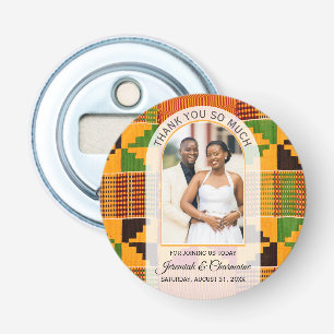 THANK YOU GUEST FAVORS Africa Ghana Kente WEDDING Bottle Opener
