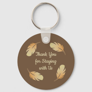 Thank You Guest Vacation House Appreciation Token Keychain