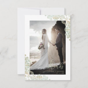 Thank You Guests Just Married Lace Photo Wedding