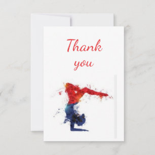 Thank You Gymnastics Help Volunteer Rides etc Card