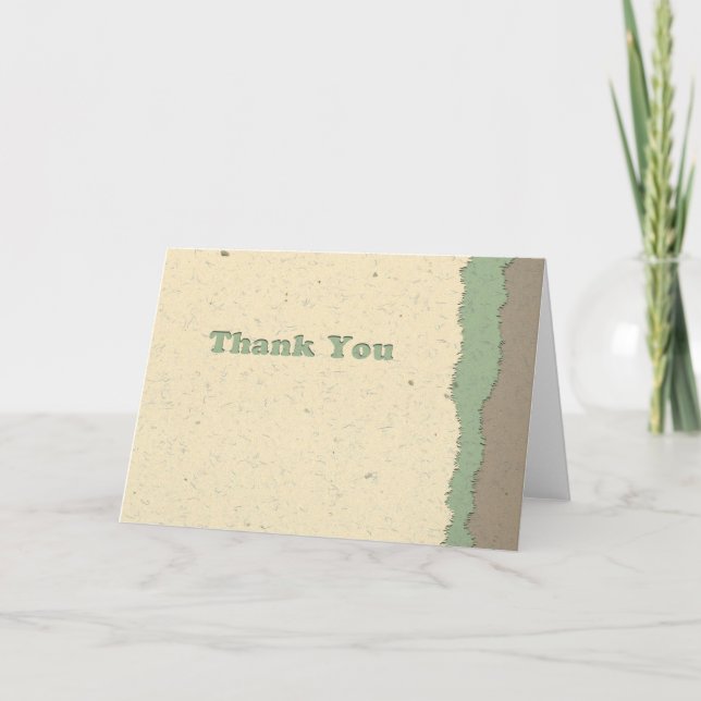 Thank you - Hand Made Paper Cutout Card (Front)