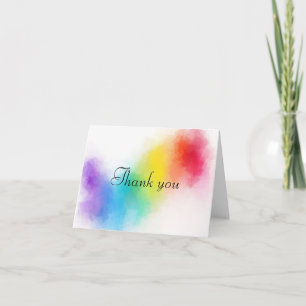 Thank You Hand Script Text Colourful Template