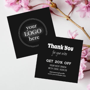 Thank You   Handmade Business Logo Minimalist Discount Card