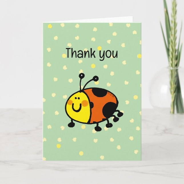 thank you (happy bug) card (Front)