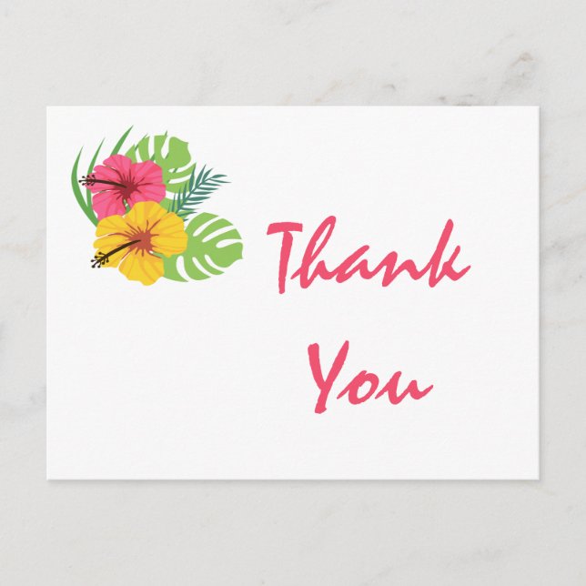 Thank You Hawaiian Postcard (Front)