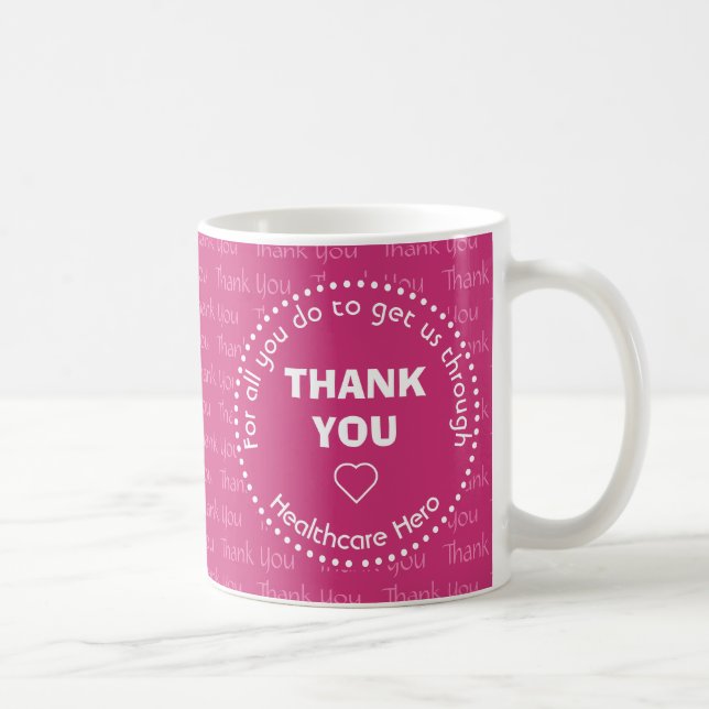 THANK YOU Healthcare Hero Personalized Coffee Mug (Right)