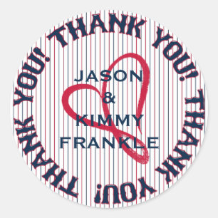 Thank You Heart 2-Round Stickers-Envelope Seals