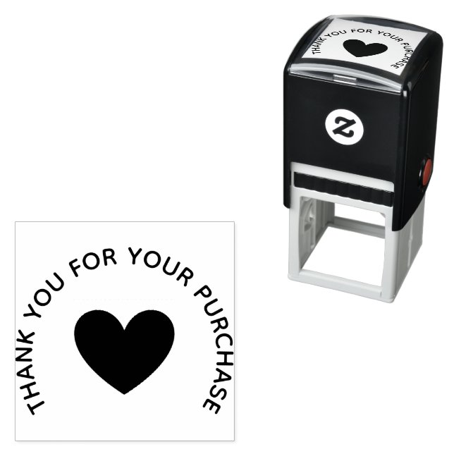 “Thank You” heart Accent Rubber Stamp (In Situ)