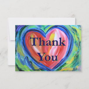 Thank You Heart Art Note Cards