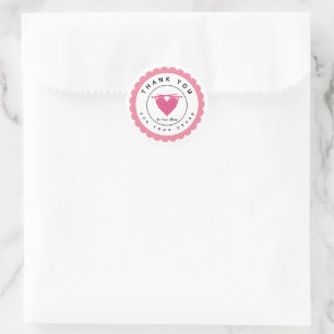 Thank You Heart Knitting, Handmade Crochet & Yarn Classic Round Sticker