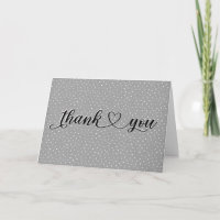 Thank You Heart On Swiss Dots
