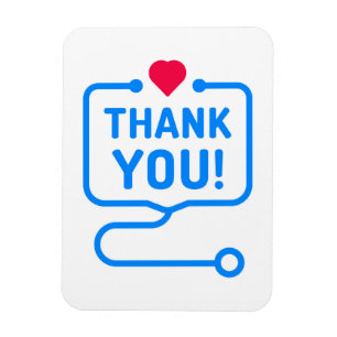 Thank You   Heart Stethoscope Magnet