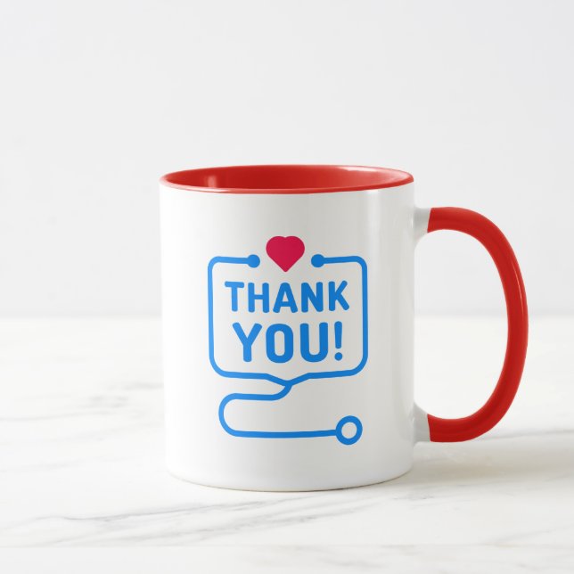 Thank You | Heart Stethoscope Mug (Right)