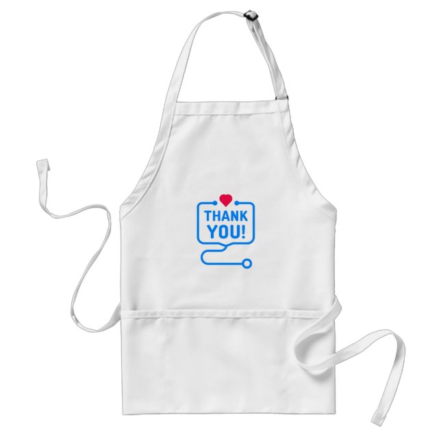 Thank You | Heart Stethoscope Standard Apron (Front)