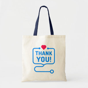 Thank You   Heart Stethoscope Tote Bag