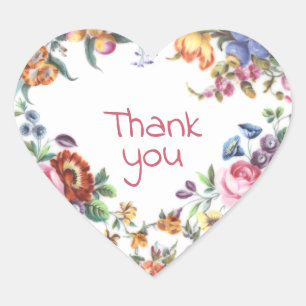 Thank you heart sticker