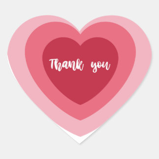 Thank You Heart Sticker