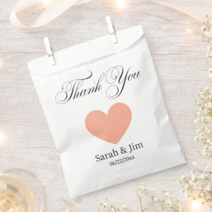 Thank you heart Wedding favour bags
