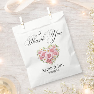 Thank you heart Wedding favour bags