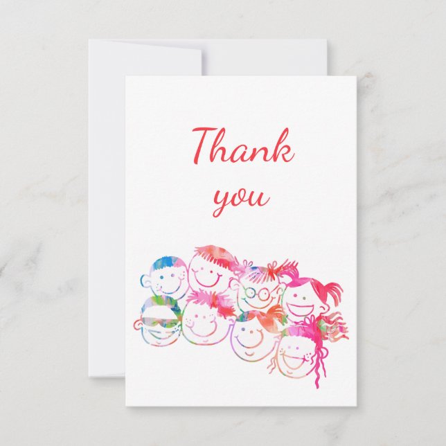 Thank You Help with the Kids Teacher Babysitter Card (Front)