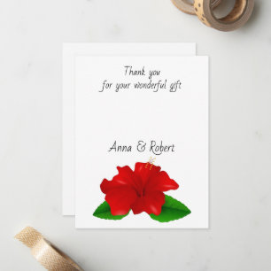 Thank you hibiscus card