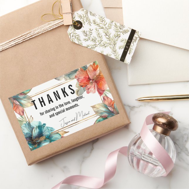 Thank you Hibiscus Serenade Paradise Sticker (Gifting)