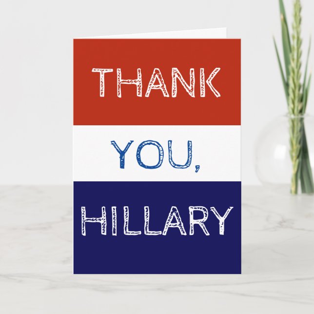 Thank You Hillary Red White and Blue (Front)