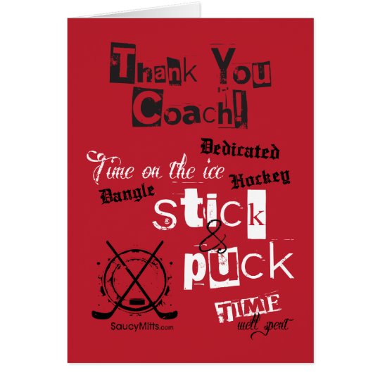 Thank You Hockey Coach! Greeting Card | Zazzle.ca