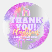 Thank You | Holographic Summer Birthday Pool Party