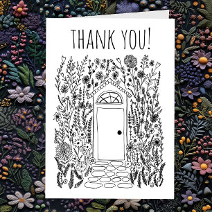 THANK YOU Home Sweet Home Garden Door Custom Card