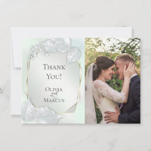THANK YOU   Honeydew Shimmer PHOTO Frame Card