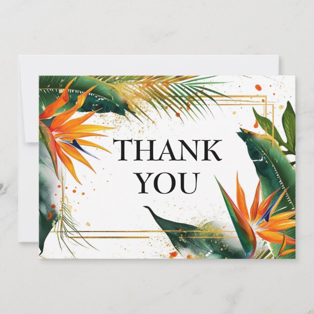 Thank You horizontal  Birds of Paradise Bliss (Front)
