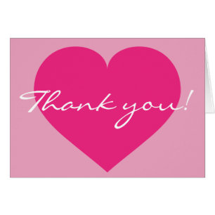 Thank You Hot Pink Heart