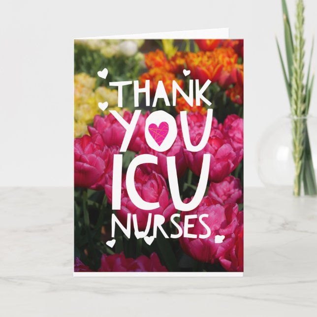 Thank You ICU Nurse Card Appreciation Nurses (Front)