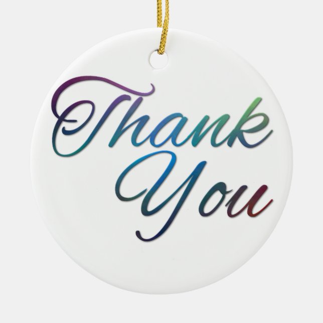 Thank You Images Ceramic Ornament (Front)