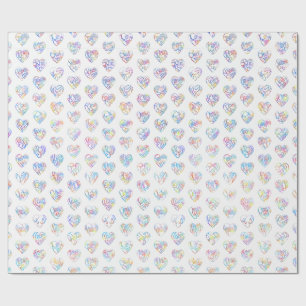 Thank you in 44langs as heart shaped DC pattern Wrapping Paper