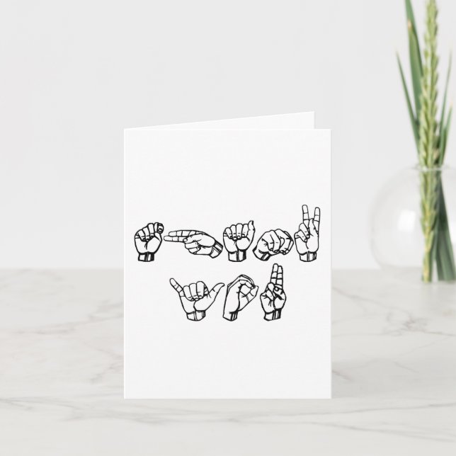 Thank You in ASL Card (Front)