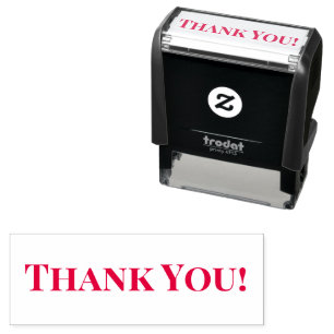 Thank You! in Caps or Your Message Self-inking Stamp