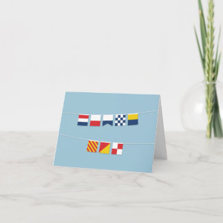 THANK YOU in Colorful Nautical Flags