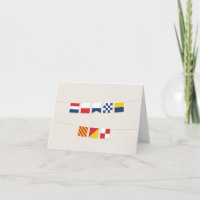 THANK YOU in Colourful Nautical Flags