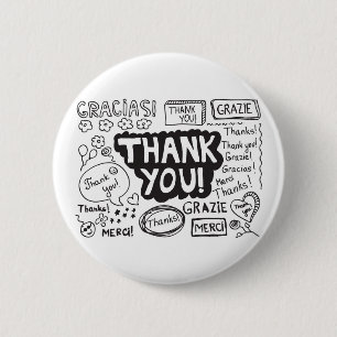 Thank You In Different Languages 2 Inch Round Button
