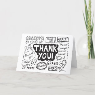 Thank You In Different Languages Card