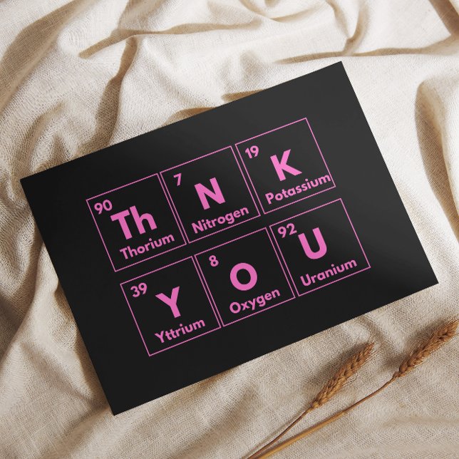 Thank You in Elements: A Creative and Pink Card (Creator Uploaded)