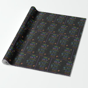 Thank you in foreign languages on black wrapping paper