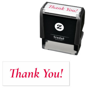 Thank You! in Italic Type or Your Message Self-inking Stamp