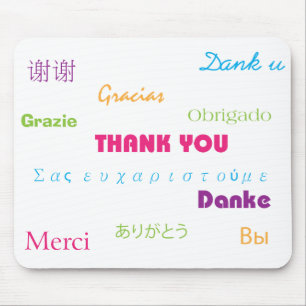 Thank You in Many Languages Mousepad